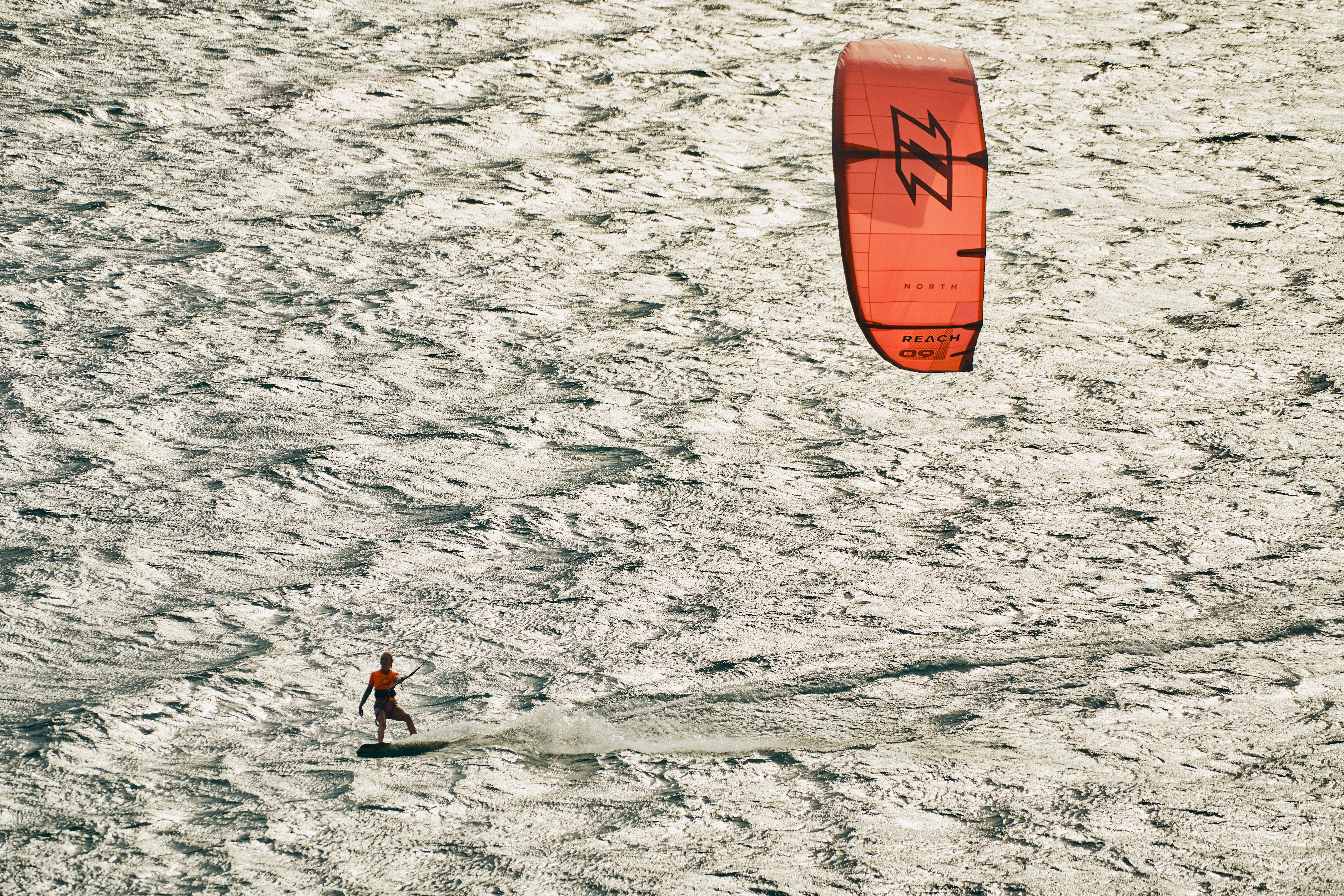 Kitesurf lesson at an outdoor sports school