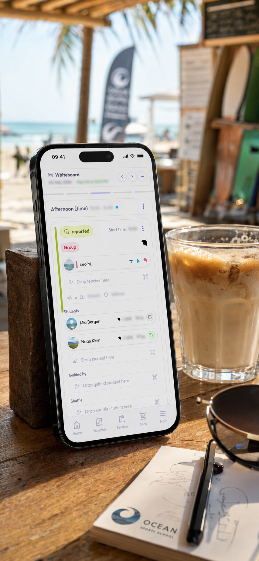 TIDEFORCE planning view on mobile