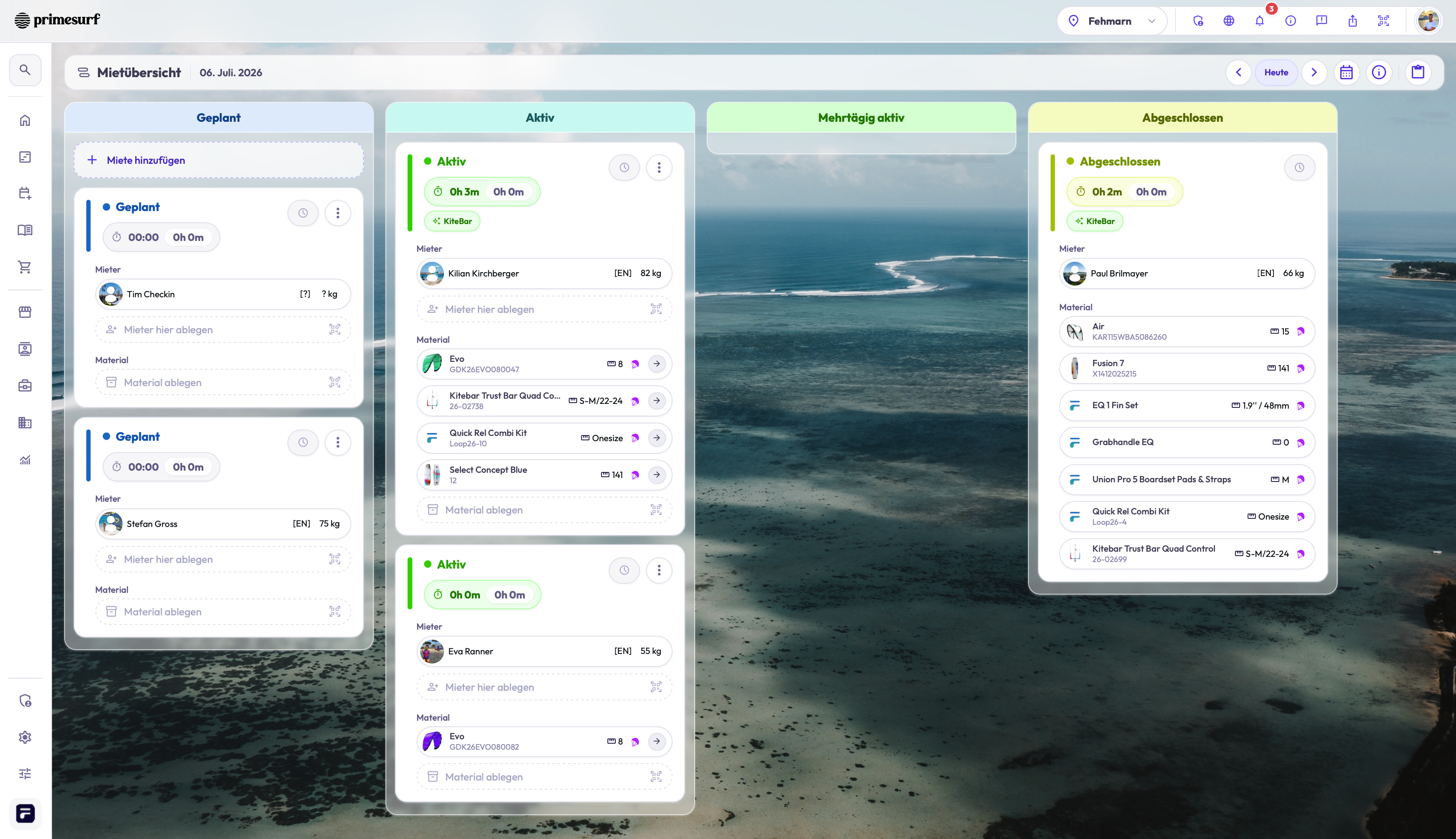 TIDEFORCE operations planning screen