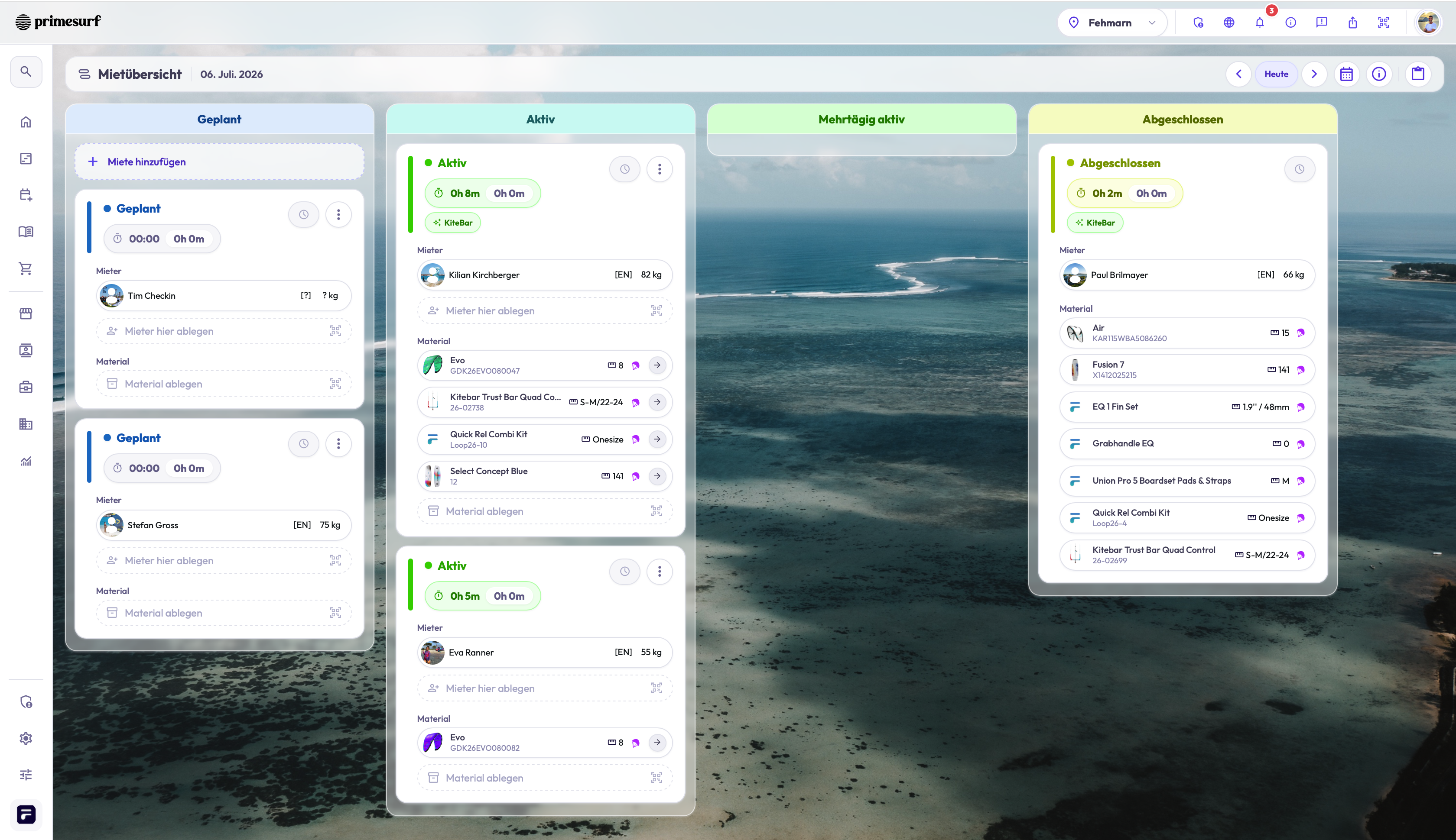 TIDEFORCE operations team screen