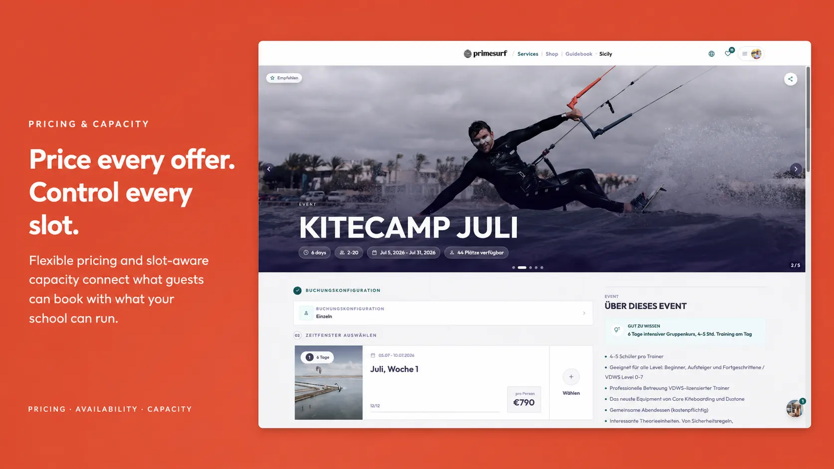TIDEFORCE pricing and capacity screen 3